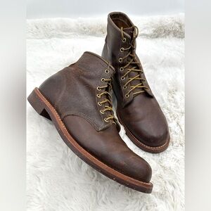 Original Chippewa Men's Service Utility Boot Brown‎ Bomber Distressed size 13 D